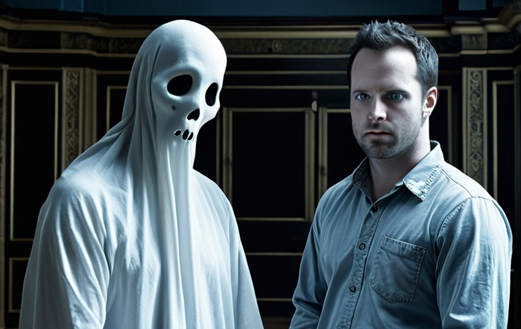 **Image Prompt:** A dynamic duo of ghost hunters, one analytical and powerful, the other playful and intuitive, working together using contrasting skills to outsmart a ghost. Focus on the balance of their abilities and their teamwork.